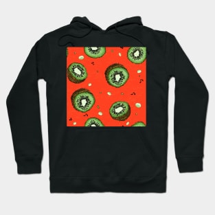 Summer Time Kiwi Red Pattern Texture Hoodie